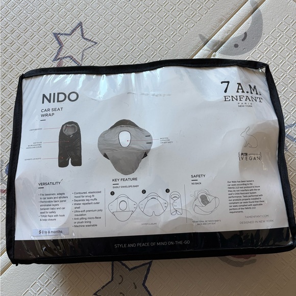 7AM Enfant Nido Black Car Seat & Bassinet Wrap - black - Picture 2 of 4
